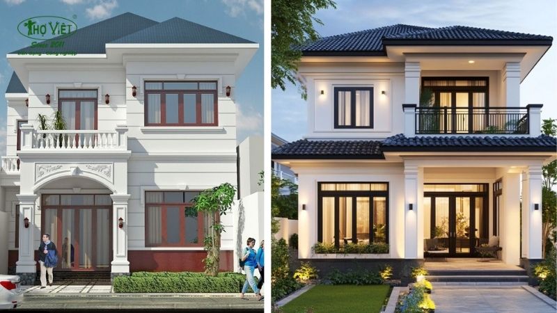 Mẫu nhà 2 tầng mái Nhật 1