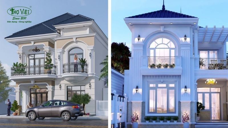 Mẫu nhà 2 tầng tân cổ điển 2