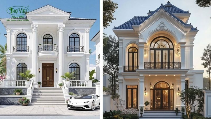 Mẫu nhà 2 tầng tân cổ điển