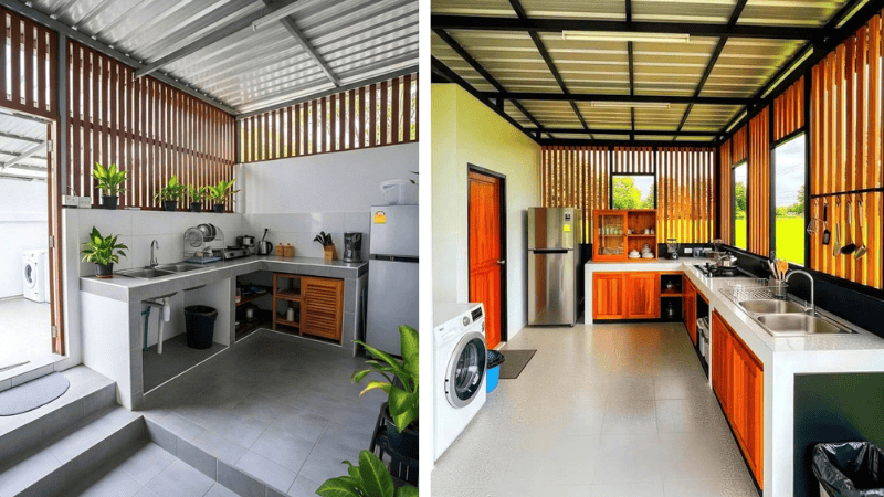 Mẫu nhà bếp cấp 4 ở nông thôn