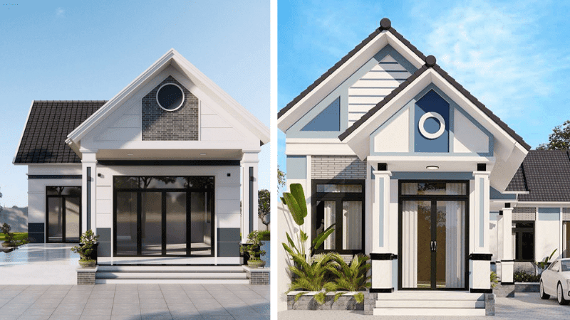 Mẫu nhà cấp 4 ngang 8m mái Thái 4