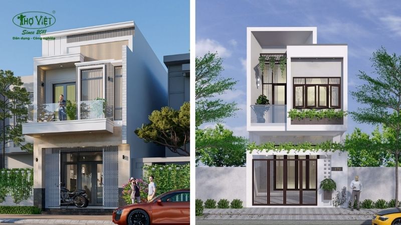 Mẫu nhà ống 2 tầng 1