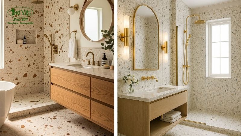 Mẫu nhà vệ sinh gạch Terrazzo
