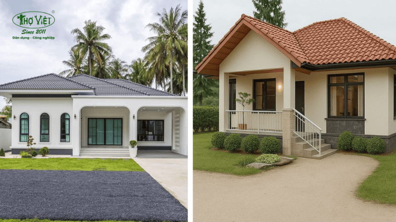 Mẫu nhà vườn cấp 4 đơn giản (1 Tầng) 4