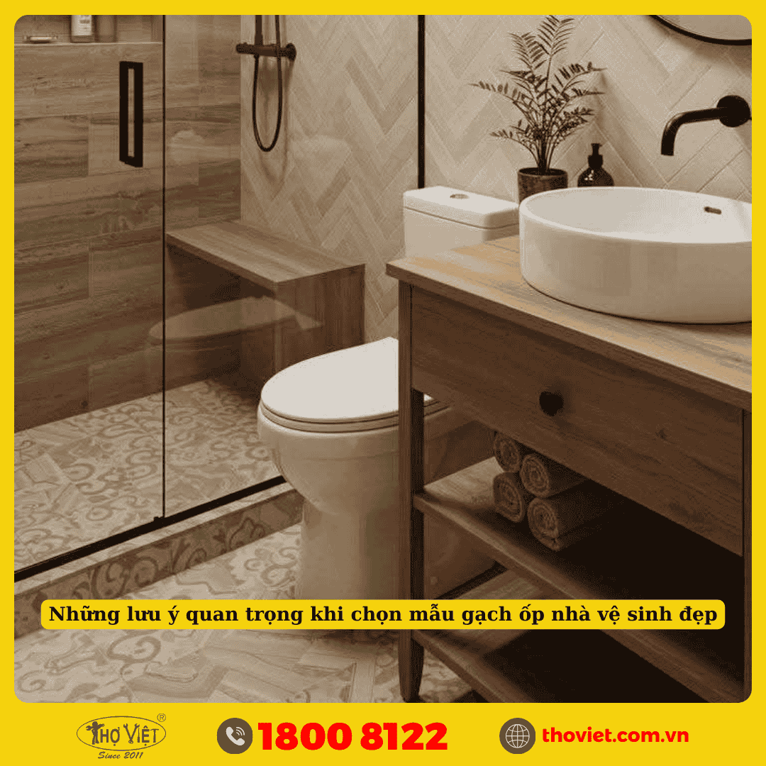 Những lưu ý quan trọng khi chọn mẫu gạch ốp nhà vệ sinh đẹp
