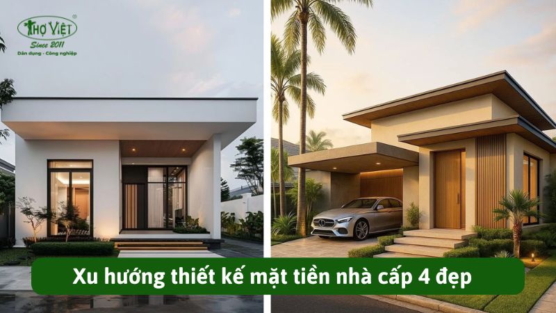 Xu hướng thiết kế mặt tiền nhà cấp 4 đẹp