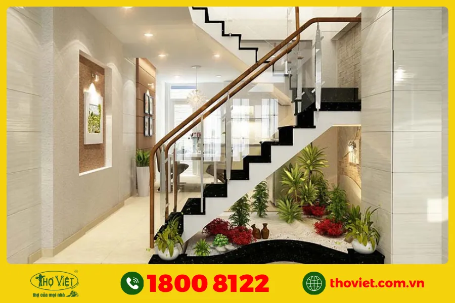 Mẫu cầu thang đẹp nhà ống số 5