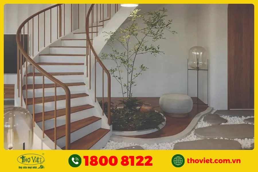 Mẫu cầu thang đẹp nhà ống số 7