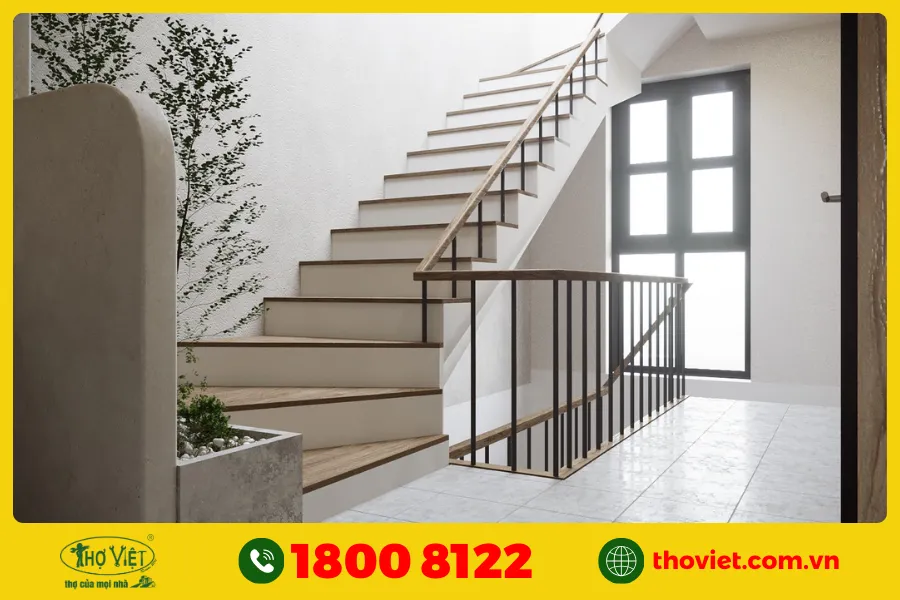 Mẫu cầu thang đẹp nhà ống số 11