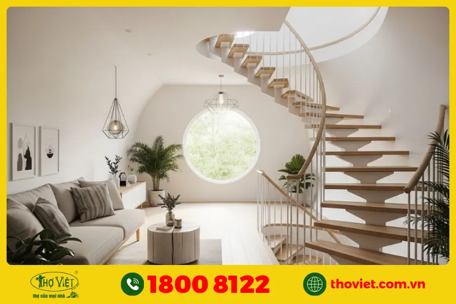 Mẫu cầu thang đẹp nhà ống số 17