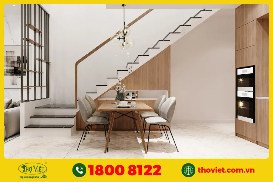 Mẫu cầu thang đẹp nhà ống số 1