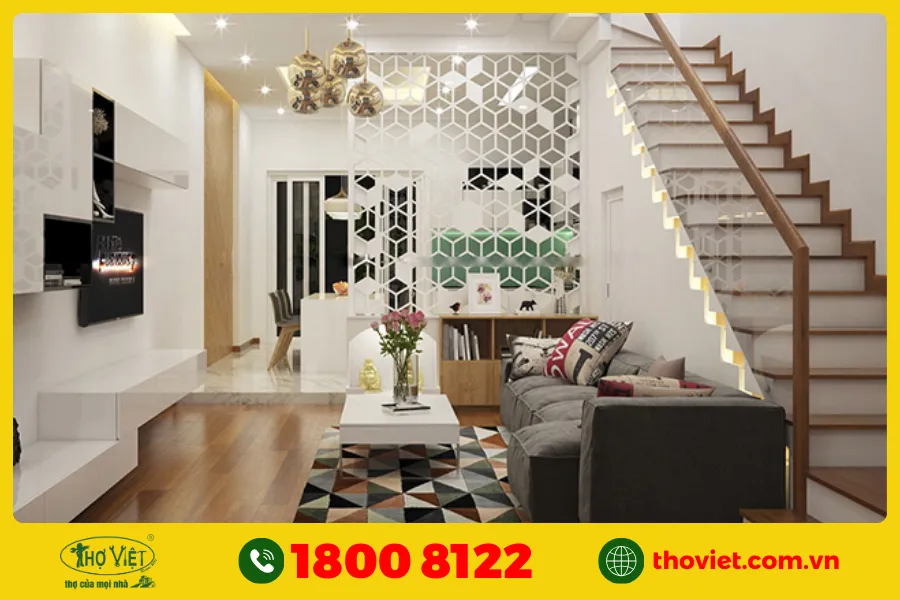 Mẫu cầu thang đẹp nhà ống số 2