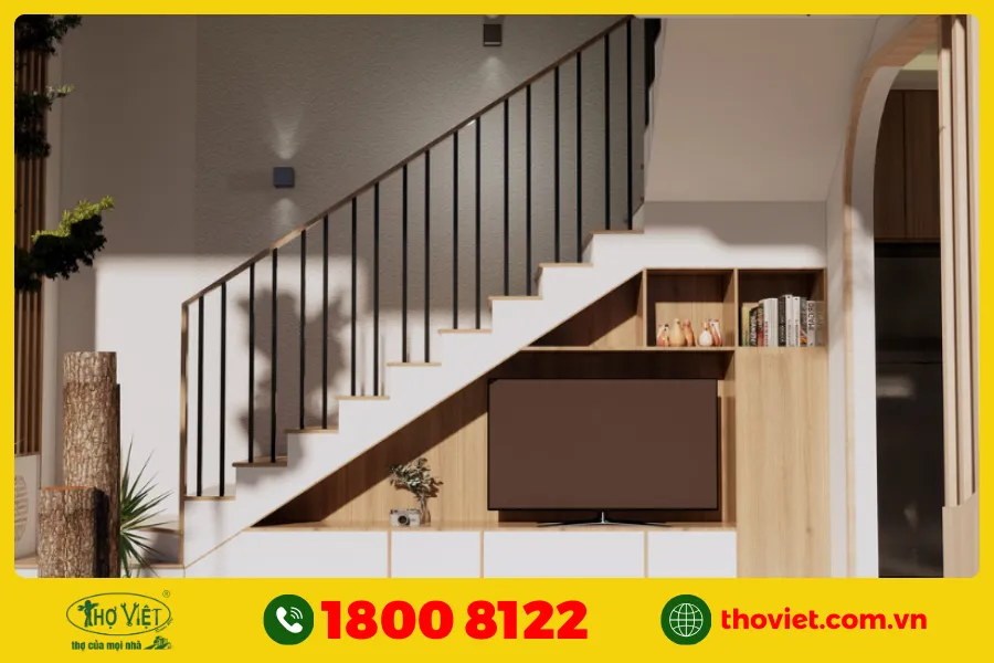 Mẫu cầu thang đẹp nhà ống số 3
