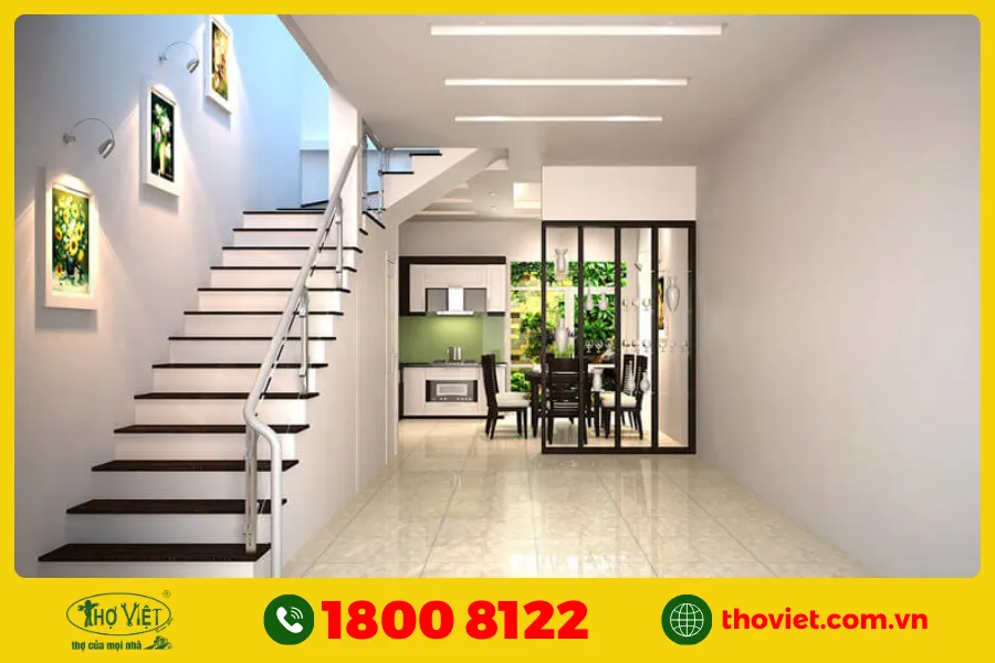 Mẫu cầu thang đẹp nhà ống số 4