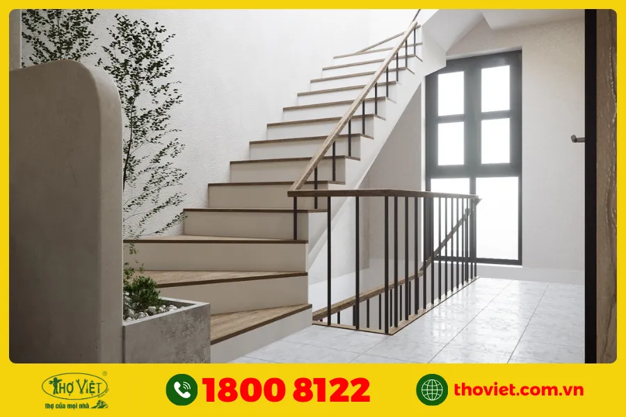Mẫu cầu thang nhà ống 4m số 9