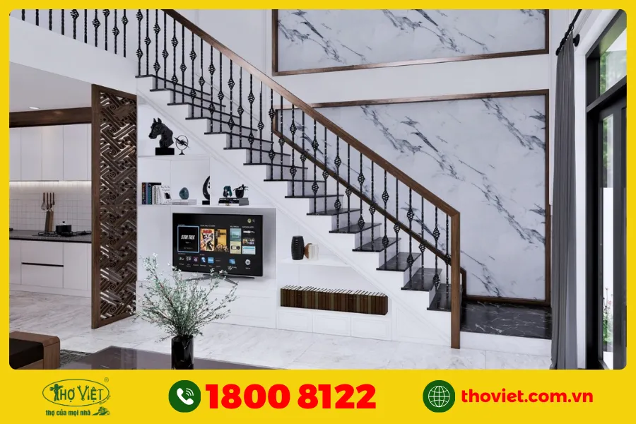 Mẫu cầu thang nhà ống 4m số 12