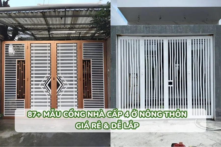 87+ Mẫu cổng nhà cấp 4 ở nông thôn đẹp, giá rẻ