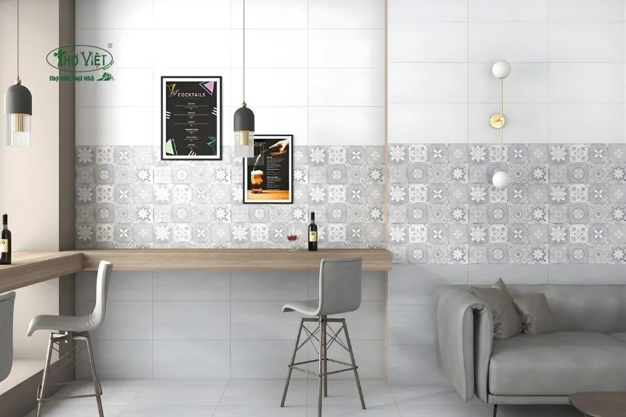 Mẫu gạch men trang trí họa tiết, hoa văn