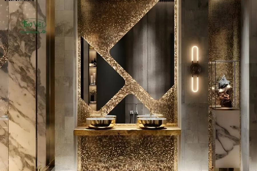 Mẫu gạch ốp tường gạch Mosaic