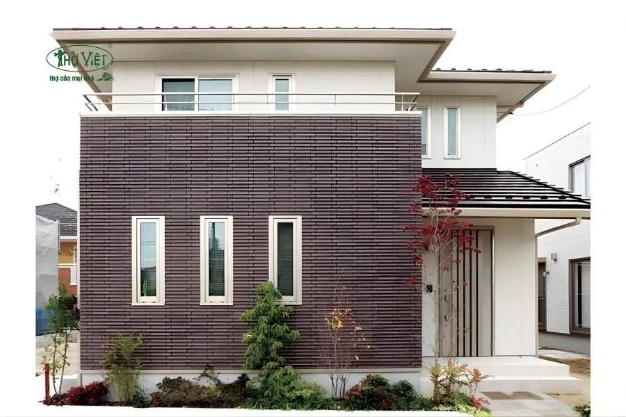 Mẫu gạch ốp tường gạch tranh Inax ốp mặt tiền