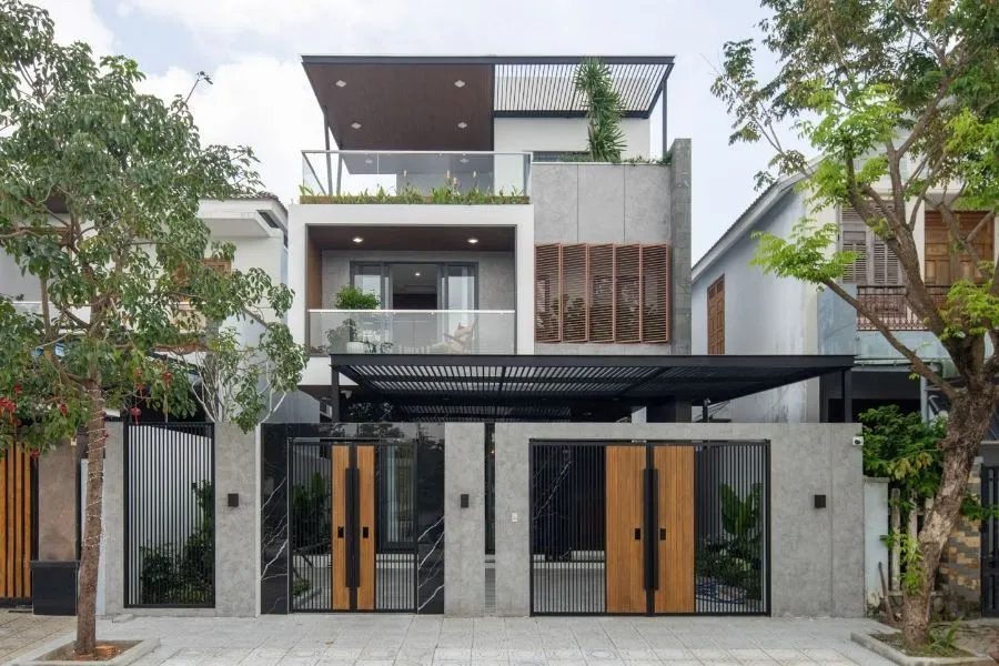 Mẫu nhà 2 tầng 1 tum có 4 phòng ngủ