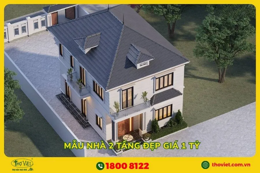 Mẫu nhà 2 tầng đẹp giá 1 tỷ