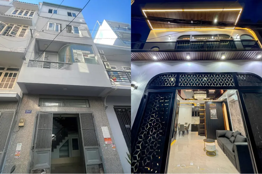 mẫu nhà 2 tầng mặt tiền 4m số 5