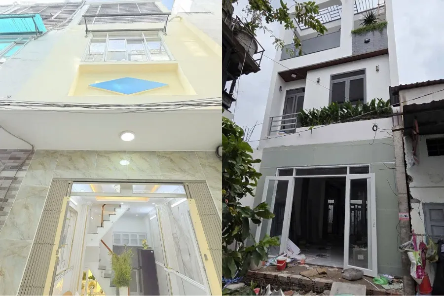 mẫu nhà 2 tầng mặt tiền 4m số 7