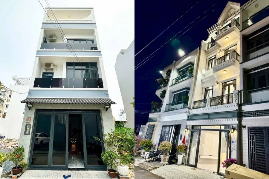 mẫu nhà 2 tầng mặt tiền 4m số 8