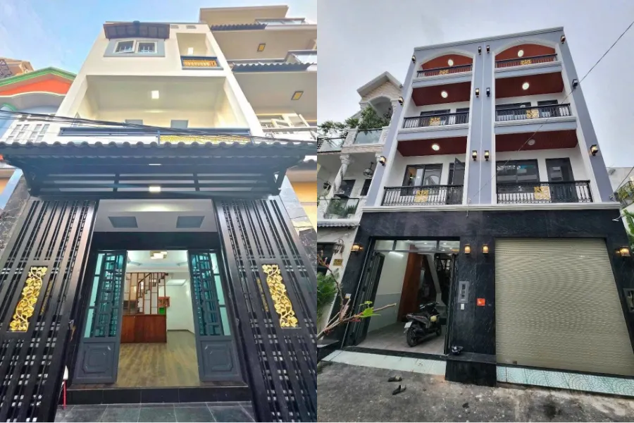 mẫu nhà 2 tầng mặt tiền 4m số 10