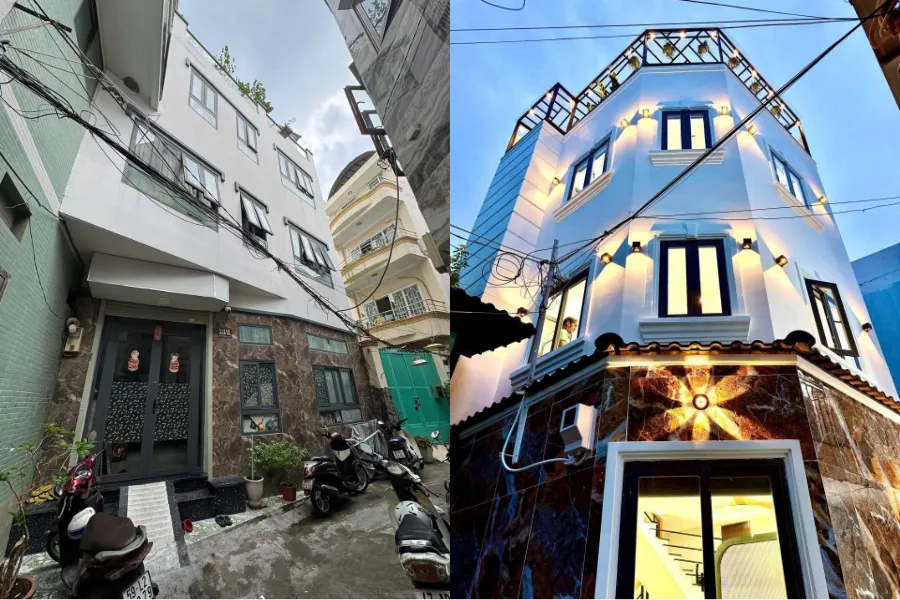 mẫu nhà 2 tầng mặt tiền 4m số 11