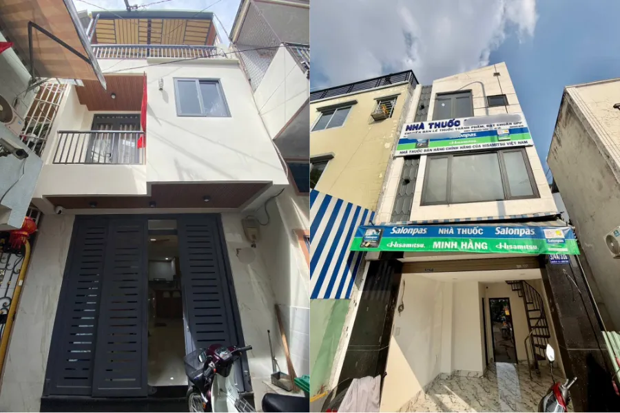 mẫu nhà 2 tầng mặt tiền 4m số 12