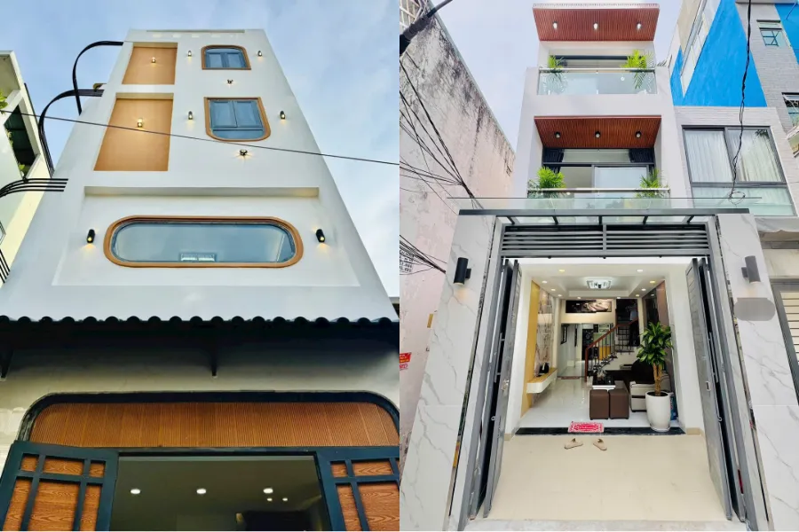 mẫu nhà 2 tầng mặt tiền 4m số 14