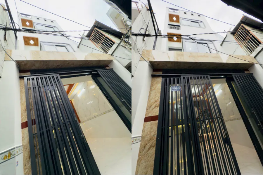 Mẫu nhà 2 tầng mặt tiền 4m mái chữ A