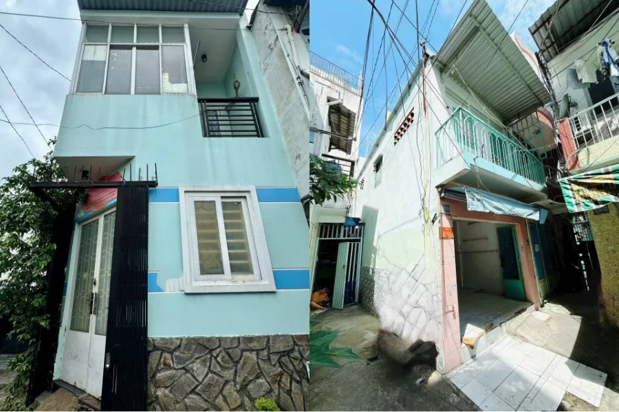 mẫu nhà 2 tầng mặt tiền 4m số 1