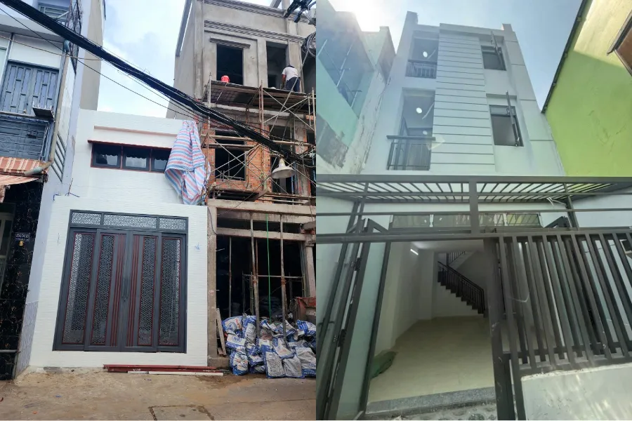 mẫu nhà 2 tầng mặt tiền 4m số 3