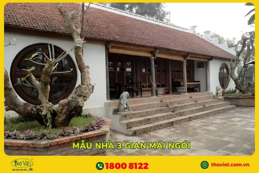 Mẫu nhà 3 gian mái ngói 