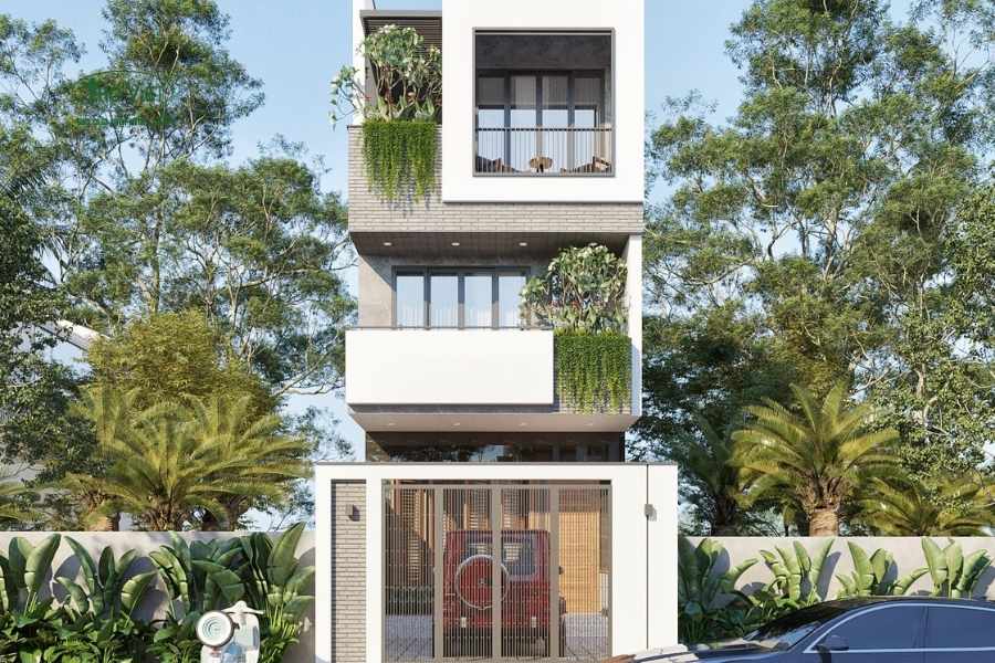 Mẫu nhà 3 tầng 5x20m hiện đại