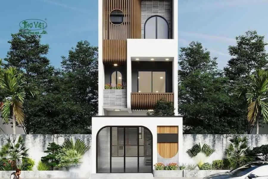 Mẫu nhà 3 tầng 5x20m hiện đại