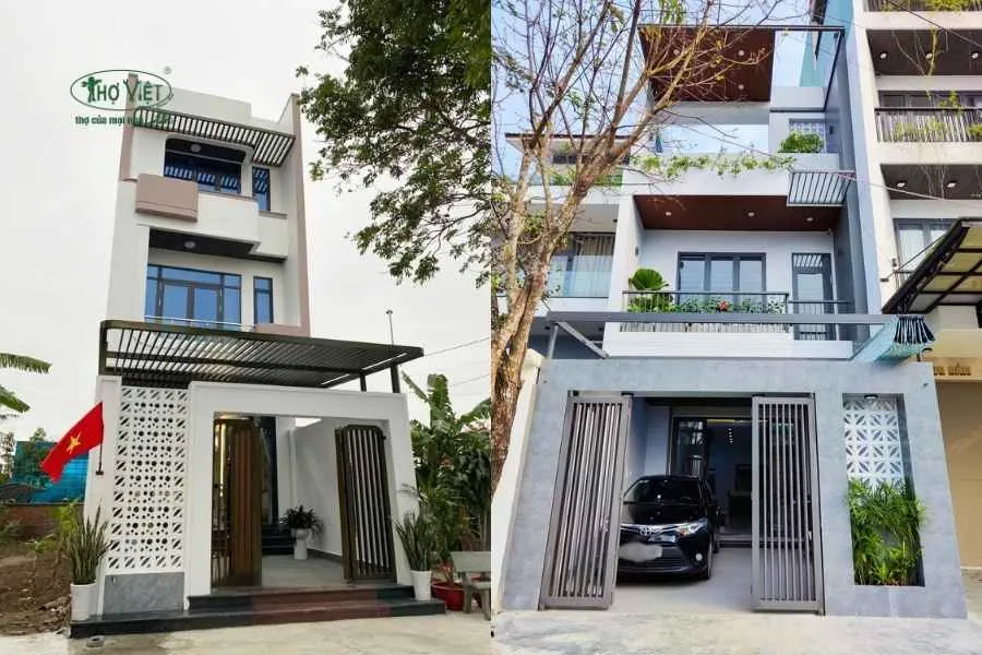 Mẫu nhà 3 tầng 5x20m tầng tum