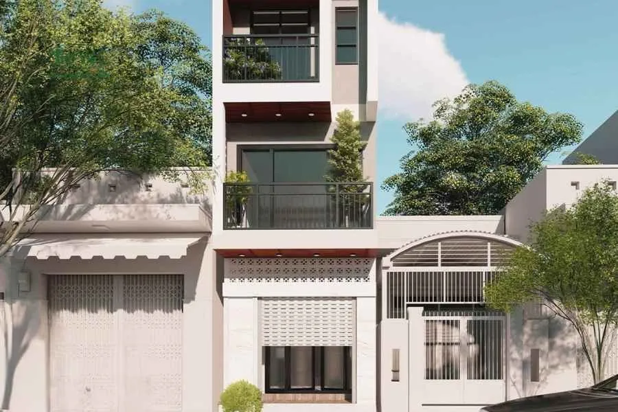 Mẫu nhà 3 tầng 5x20m tối giản