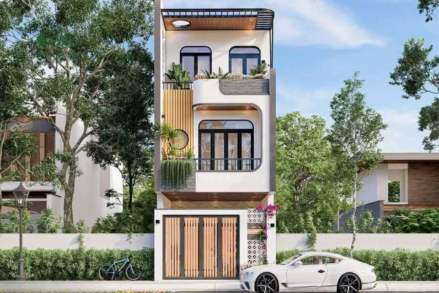 Mẫu nhà 3 tầng 5x20m tối giản