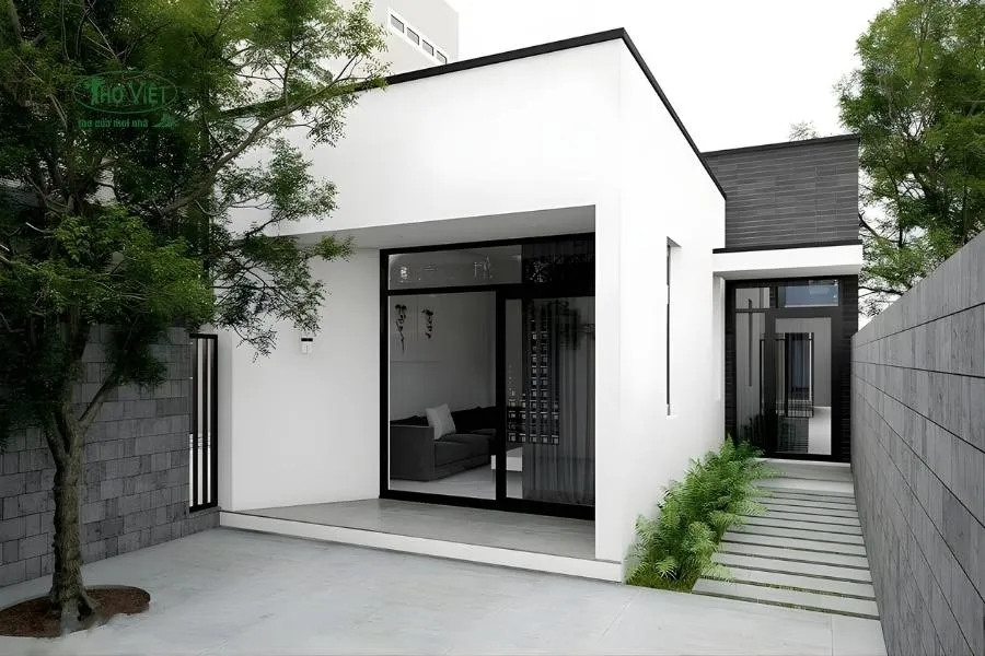 Mẫu nhà cấp 4 5×20 chữ L