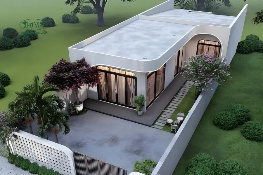 Mẫu nhà cấp 4 5×20 chữ L