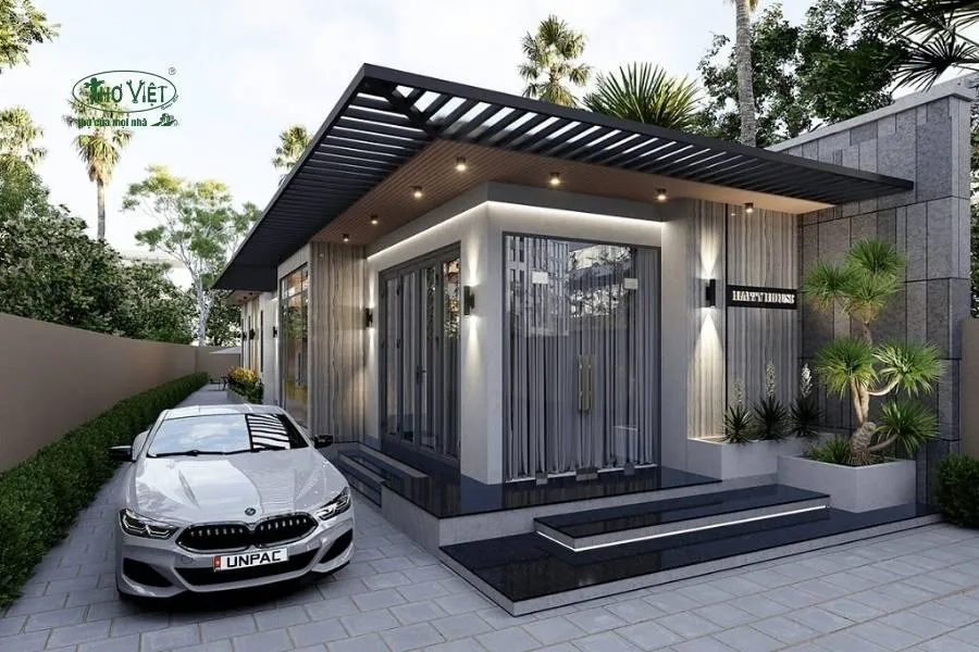 Mẫu nhà cấp 4 5×20 kiểu Châu Âu