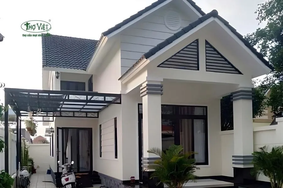 Mẫu nhà cấp 4 5×20 mái Thái