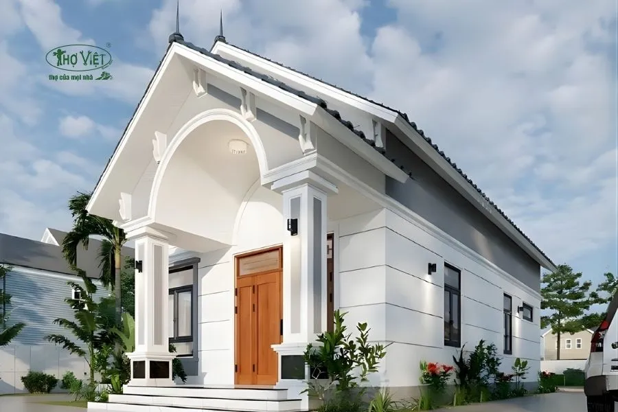 Mẫu nhà cấp 4 5×20 mái Thái