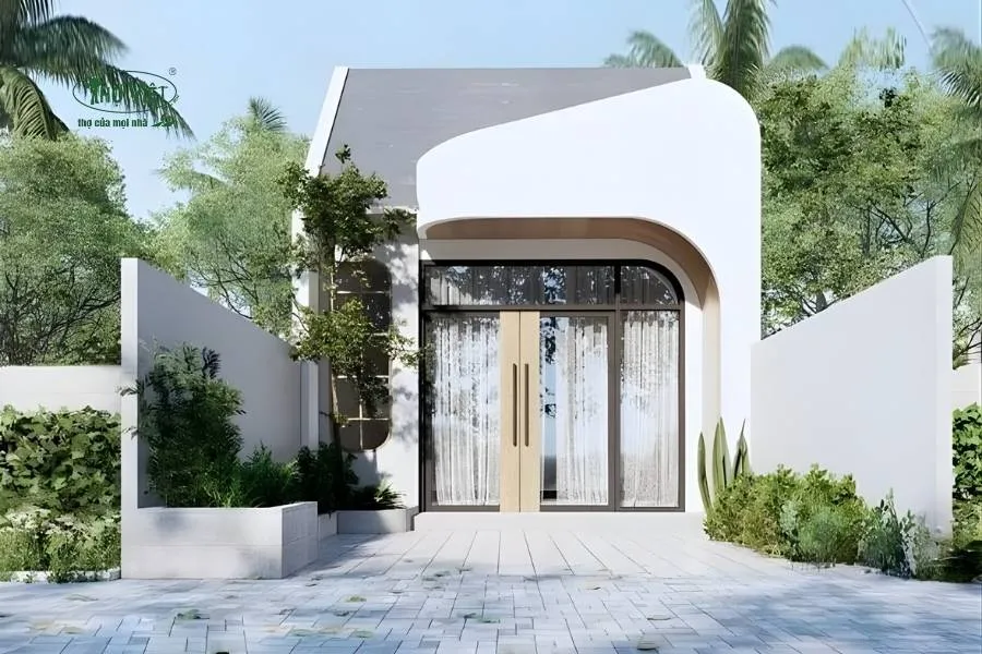 Mẫu nhà cấp 4 5×20 có giếng trời