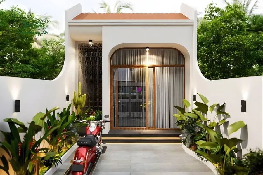 Mẫu nhà cấp 4 đẹp 5×20 có sân vườn