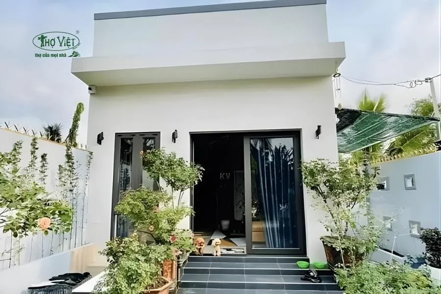 Mẫu nhà cấp 4 đẹp 5×20 có sân vườn